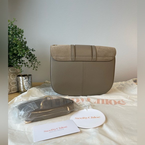 See by Chloe Hana shoulder bag, grained and suede cowhide with adjustable strap - Picture 7 of 11